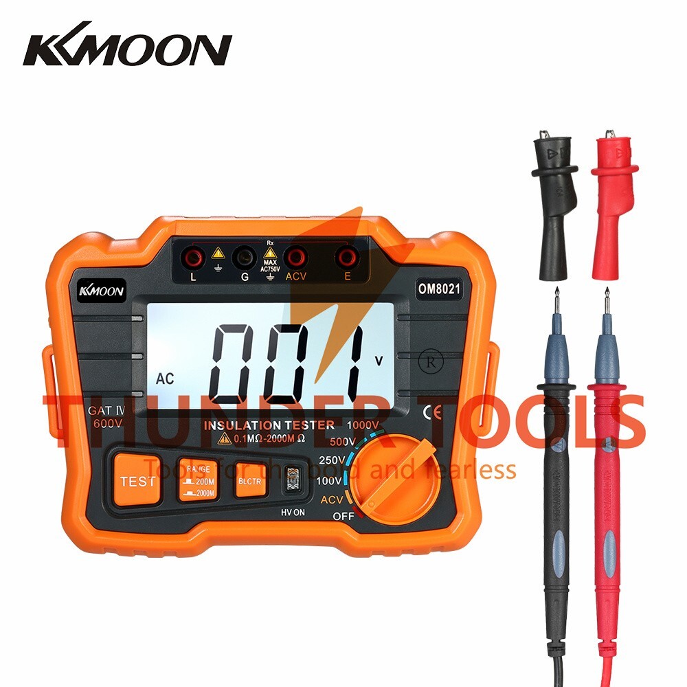 Thunder Tools KKmoon Insulation Resistance Tester DCV ACV Meter 1000V