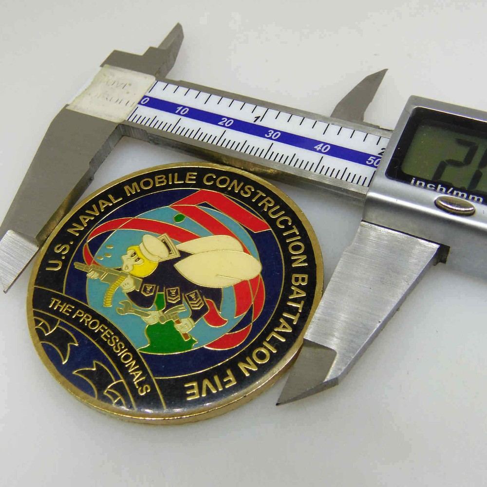 U.S. NAVAL MOBILE CONSTRUCTION BATTALION FIVE CHALLENGE COIN