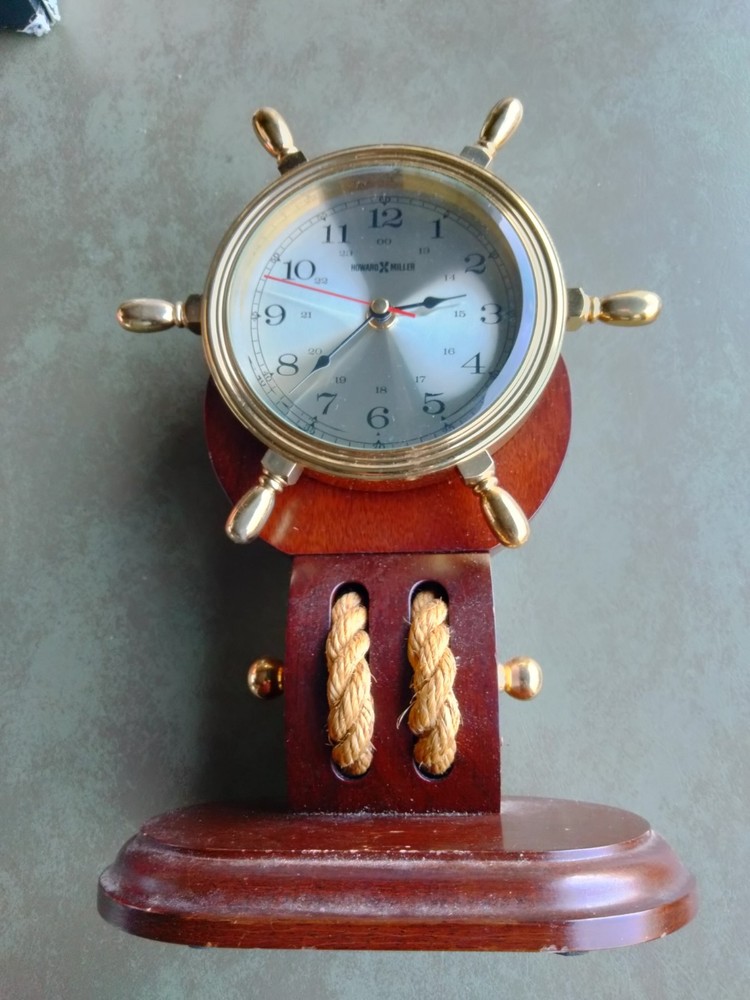 Howard Miller Brass Ships Wheel Clock