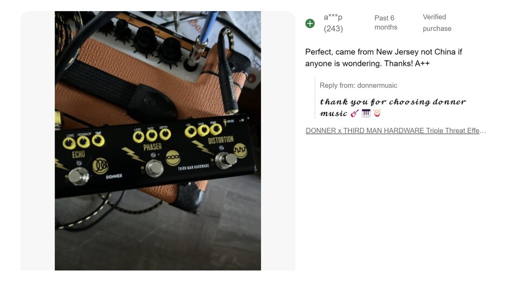 Third Man Hardware X Donner Triple Threat Analog Multi-Effect Pedal