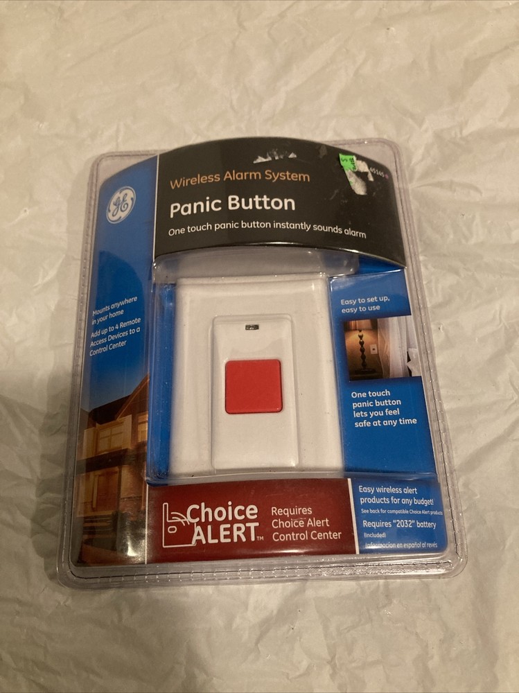 GE Clear Choice Wireless Alarm System Panic Button #45145
