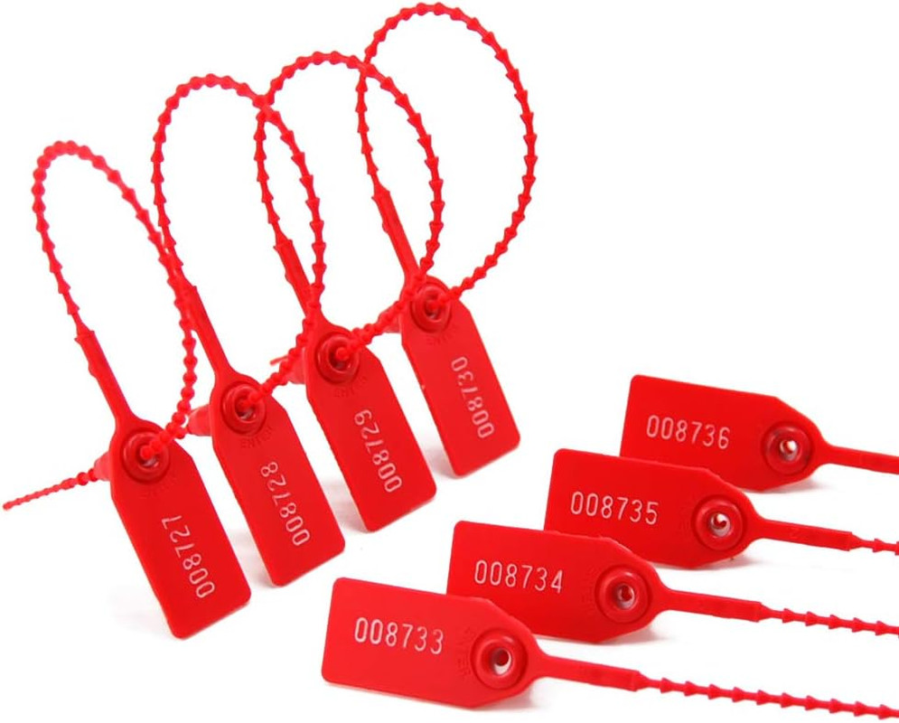 100 Plastic s, Numbered Zip Ties for Fire Extinguisher Pull Tite Security Tags D