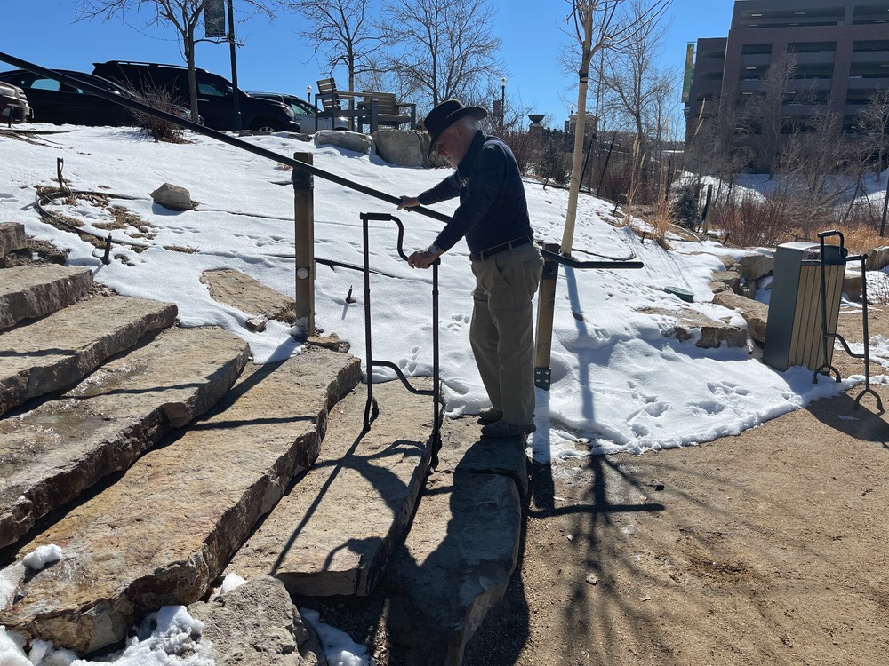 Stair assist cane