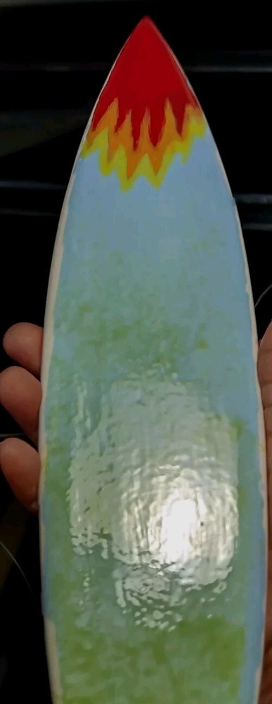 Surfboard Decor 15" BEACH Ceramic Handmade Unique