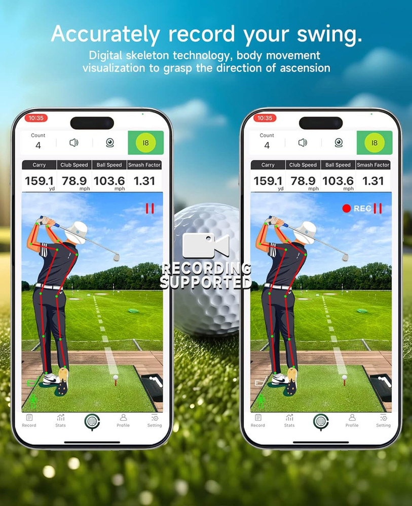 Portable Golf Launch Monitor, Simulators for Home & Training, Mobile Launch Moni