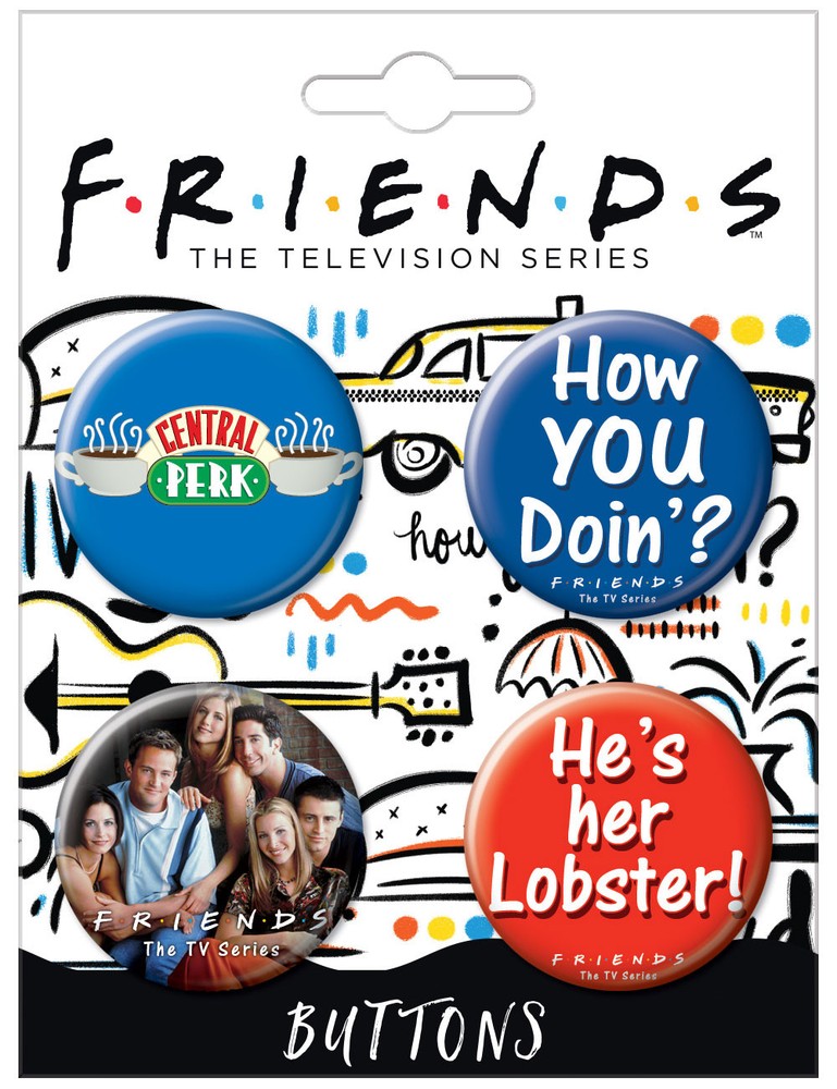 Friends Quotes Button Set