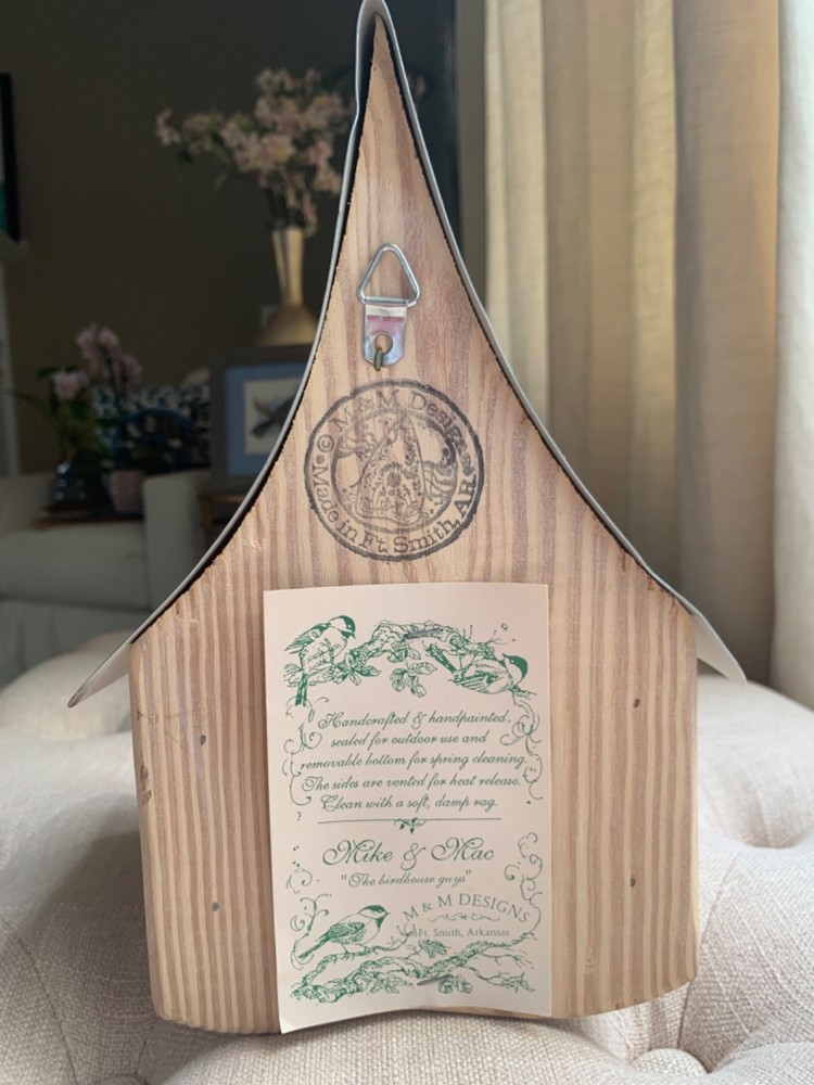 Handcrafted M&M Designs Bird House Handpainted