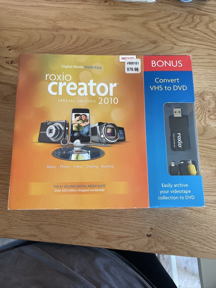 ROXIO CREATOR 2010 Special Edition - VHS To DVD Video Capture Edit PC Computer