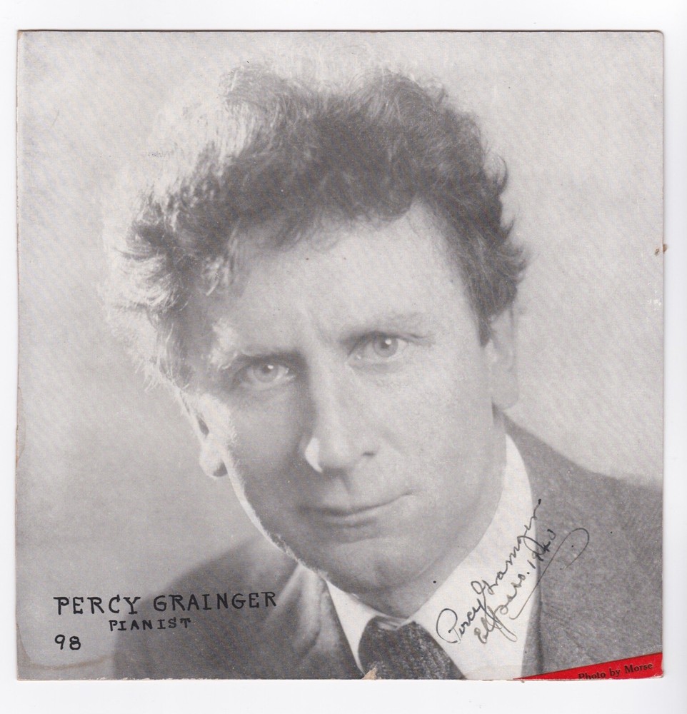 Percy Grainger Signed Picture – Pianist (1940)