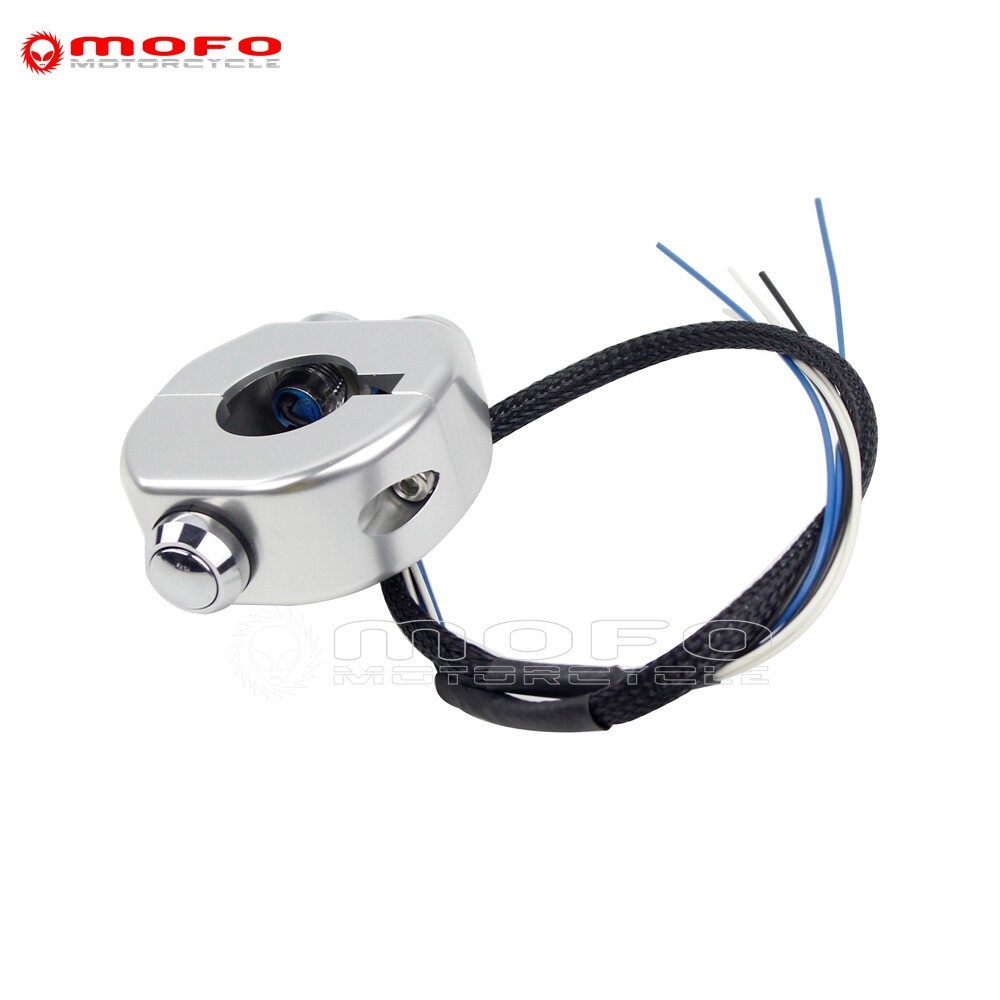 For Harley Honda 1'' Handlebar 3-Switch Self-Locking + Self-Resetting Horn/Light