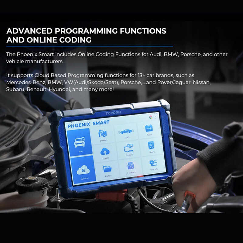 2024 TOPDON Phoenix Smart Ultra OBD2 Vehicle Diagnostic Scanner Programming Tool