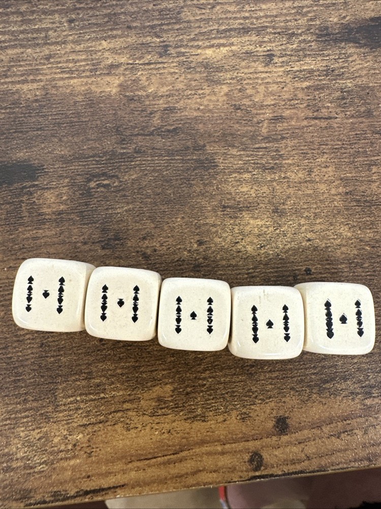 Vintage Poker Dice Set