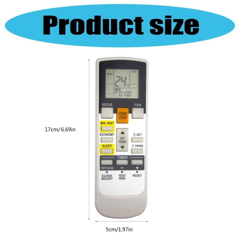 LCD Screen Air Conditioner Remote Control AR-RAH1U for AR-RAH1E AR-RAH2E