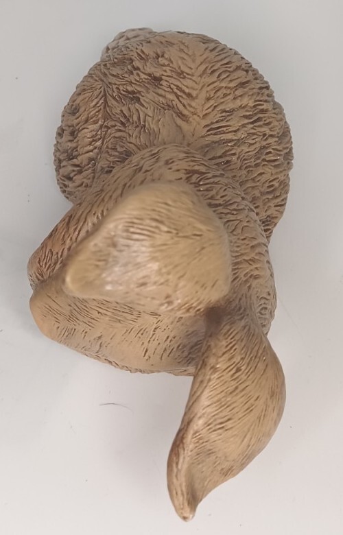 VTG Handmade Handpainted Signed Debs Place Ceramic Mold Rabbit 7.5"
