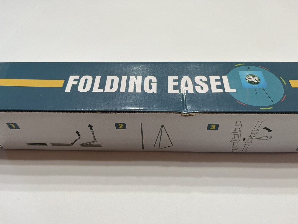 Folding Easel Black Display Easel Stand Adjustable 66 Inches Tall Read Descript