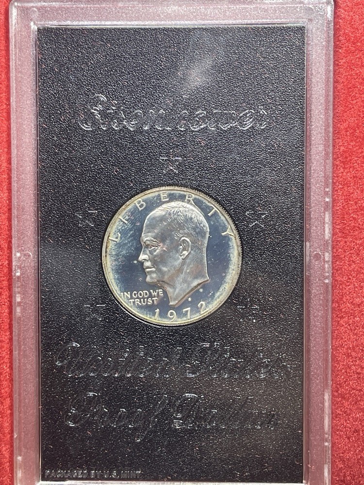 1972 Proof Eisenhower Dollar Brown Box Ike