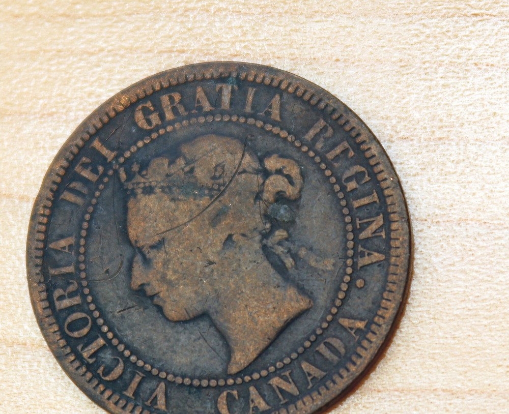 1886 Canada 1 Cent Round Chin
