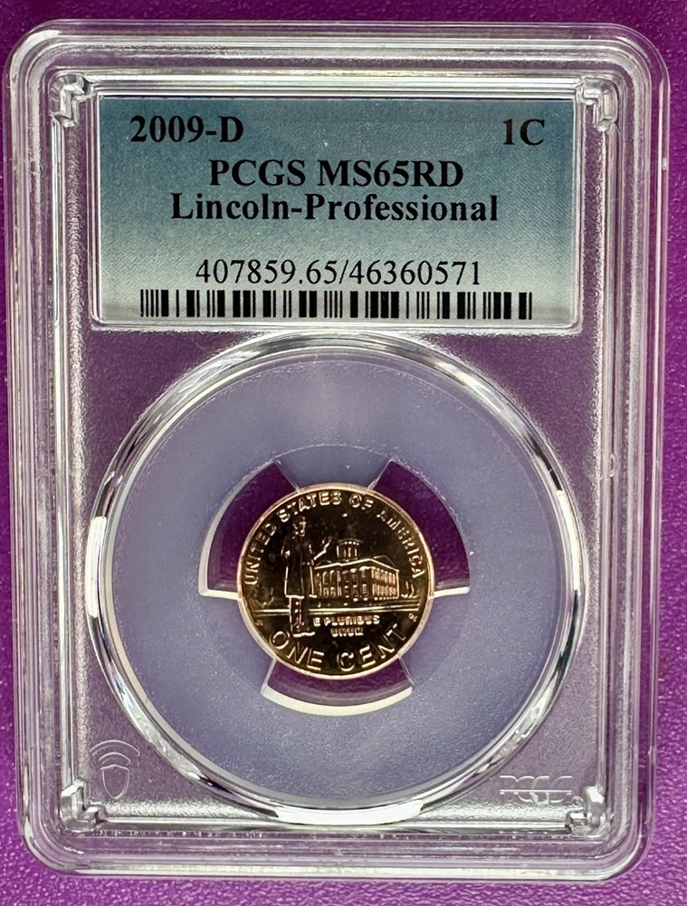 2009 D 1c Lincoln Professional Cent  PCGS MS65RD (571)