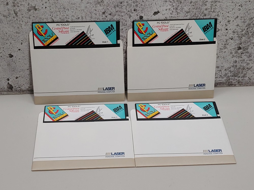 Vtg Computing 5.25" Diskettes PC Tools Bundle for LASER Personal Computers