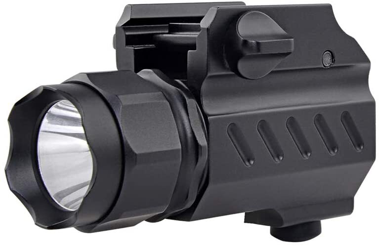 Rail Mounted Compact Tactical Gun Light Weapon Torch LED Flashlight NB For Glock