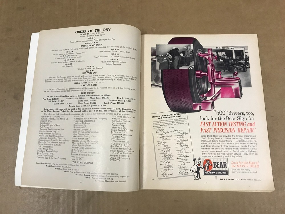 Vintage Indianapolis 500 Official Racing Program - May 30, 1967