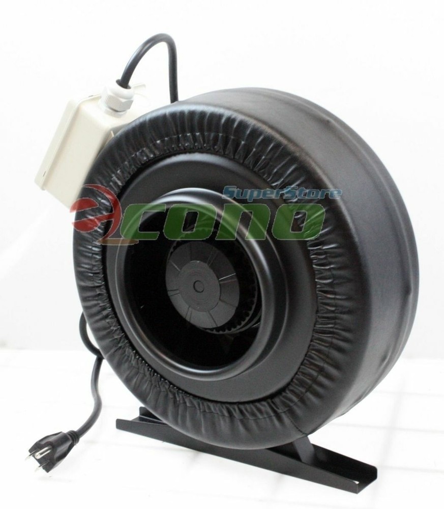 6" Inline Fan Air Blower Speed Controller Hydroponic Odor Scrubber Carbon Filter