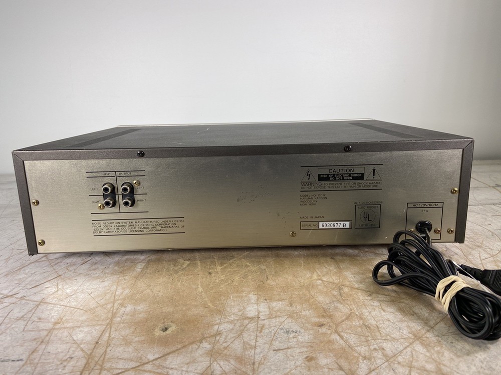 HARMAN KARDON CD91 ULTRAWIDEBAND LINEAR PHASE CASSETTE DECK