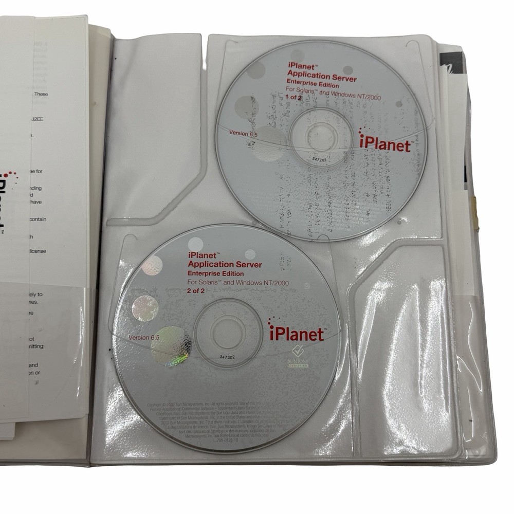 Sun Microsystems Developer Connection iPlanet 6.5 Server Enterprise Software