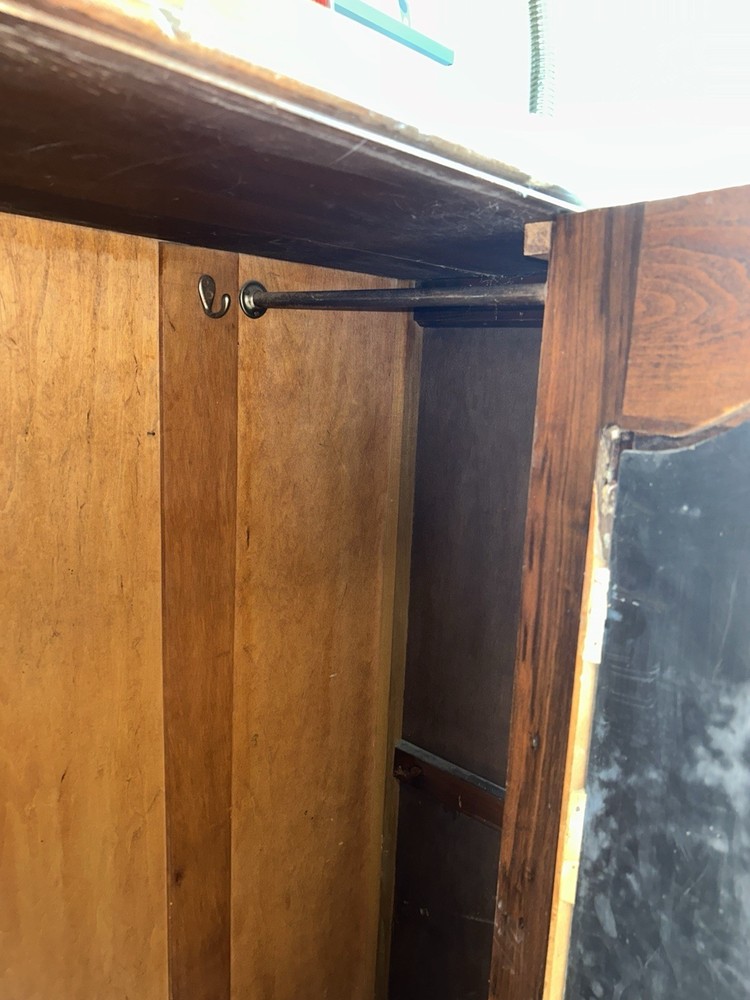 ANTIQUE ARMOIRE MIRROR WARDROBE