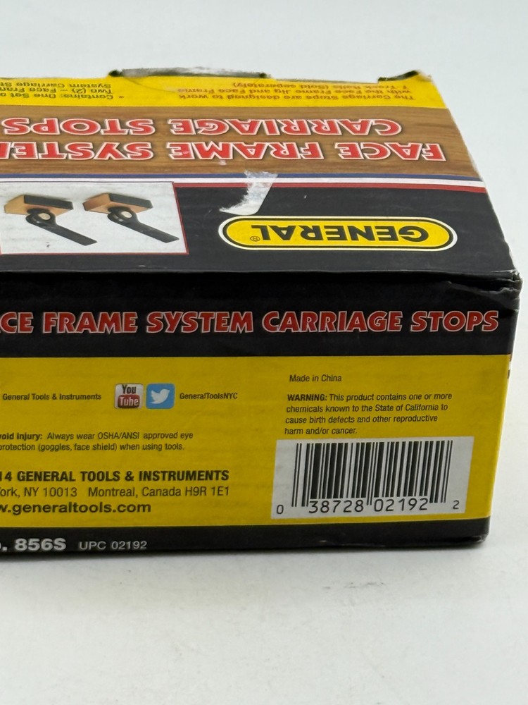 General Tools Professional Face Frame System Carriage Jig Stopper -