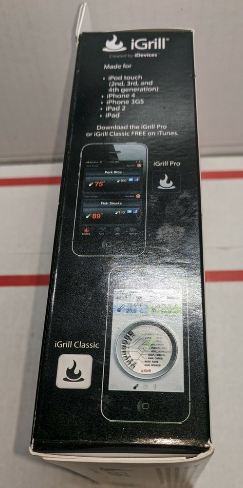 iDevices iGrill Bluetooth Connected Smart Internal Thermometer New Open Box
