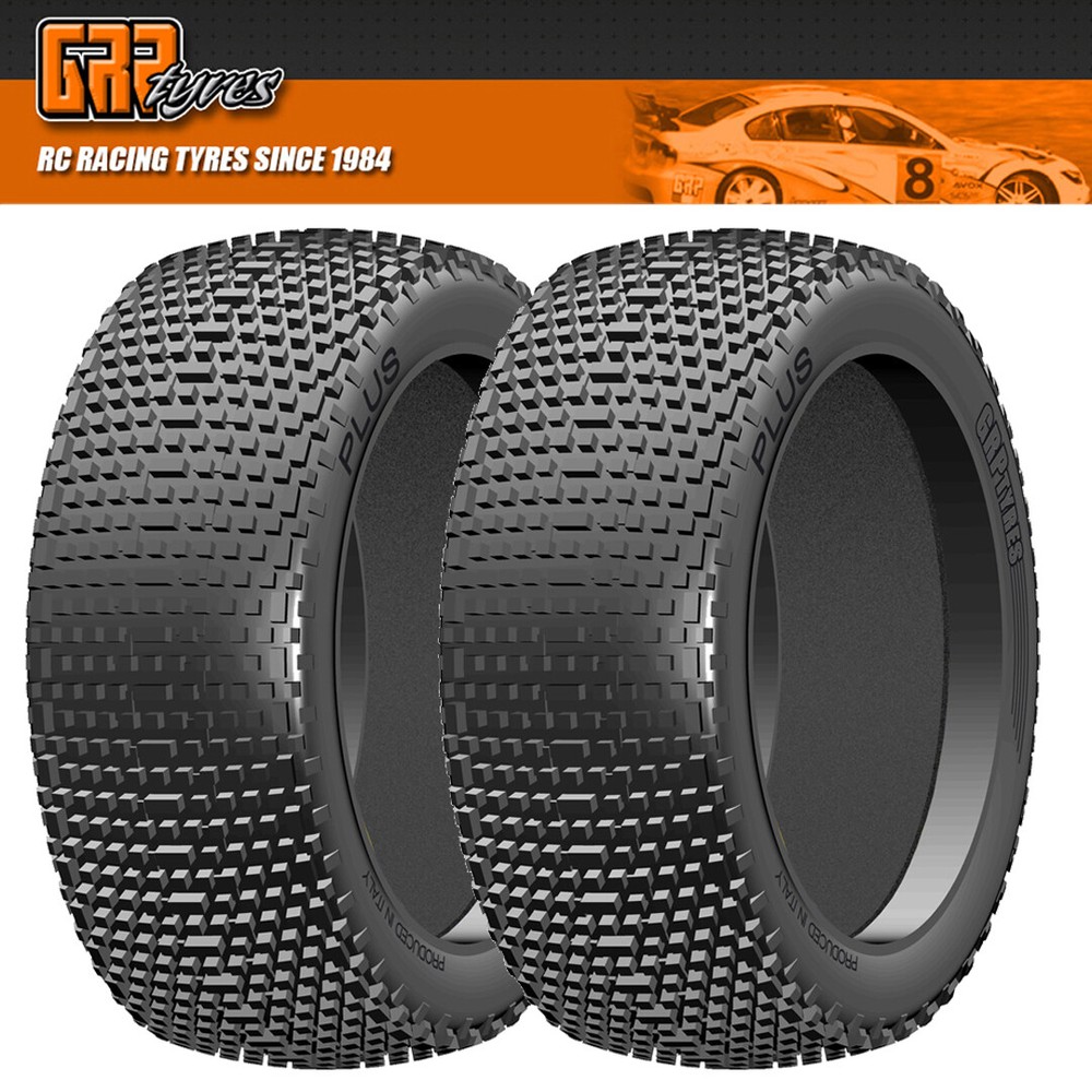 NEW GRP 1:8 Buggy PLUS A Soft Donut Tires with Insert (2) : Front / Rear