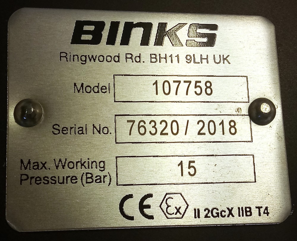 Binks 107758 Valve for Paint Sprayer