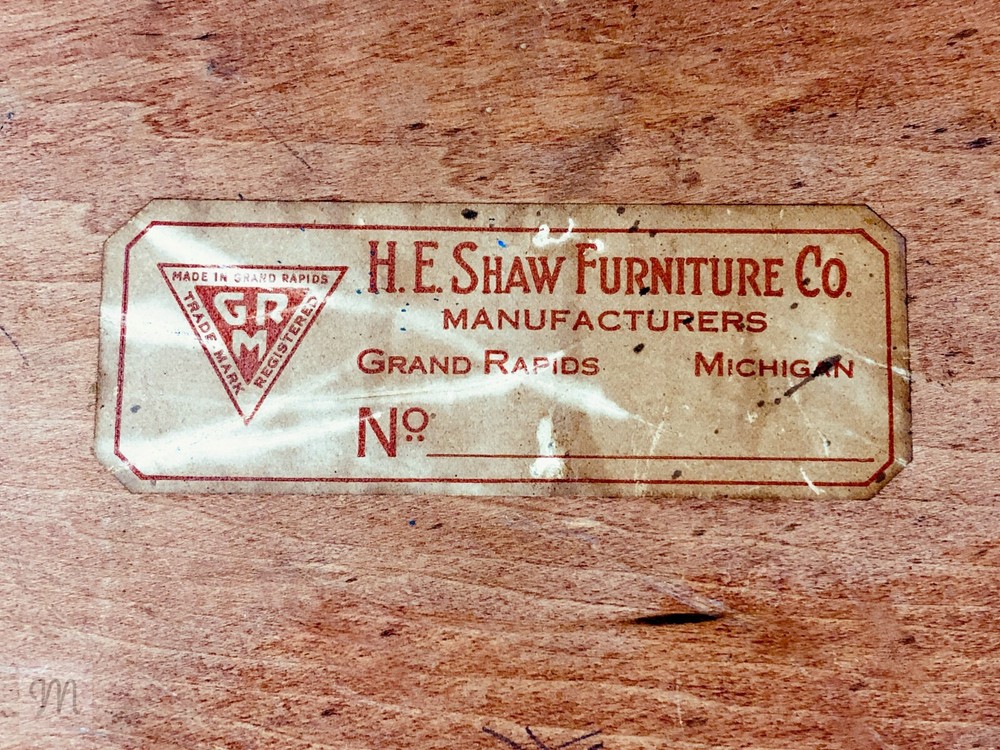 H.E. Shaw Spinet Writing Desk in solid dark Mahogany c.1900