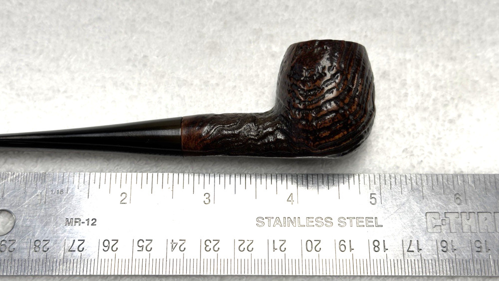 UNKNOWN MAKER: Small, Blast Finished Apple with Tapered Ebonite Stem