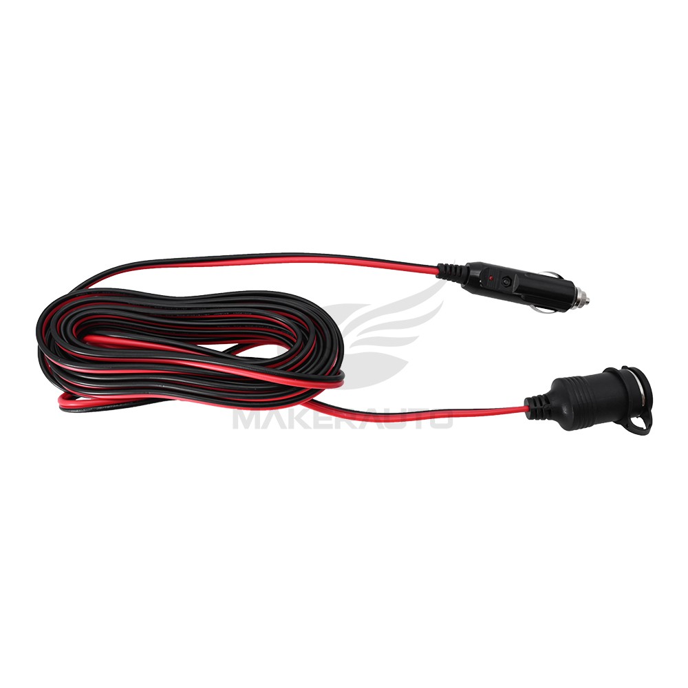 24 FT Car Cigarette Lighter Socket Extension Cord Cable Heavey Duty Adapter 12V