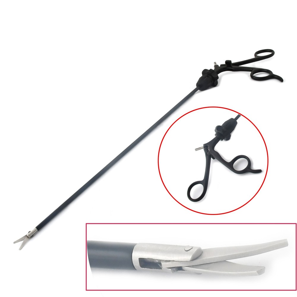 Lap Endoscopy Double Action Curved Scissors 5x330mm, LP-011