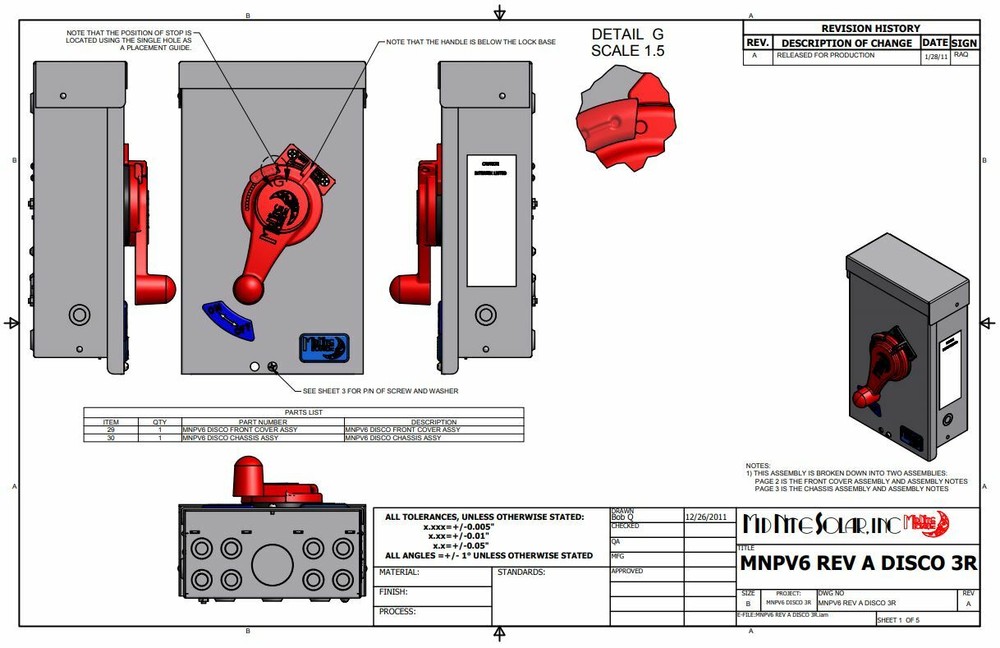 MidNite Solar MNPV6-250 DISCO Combiner