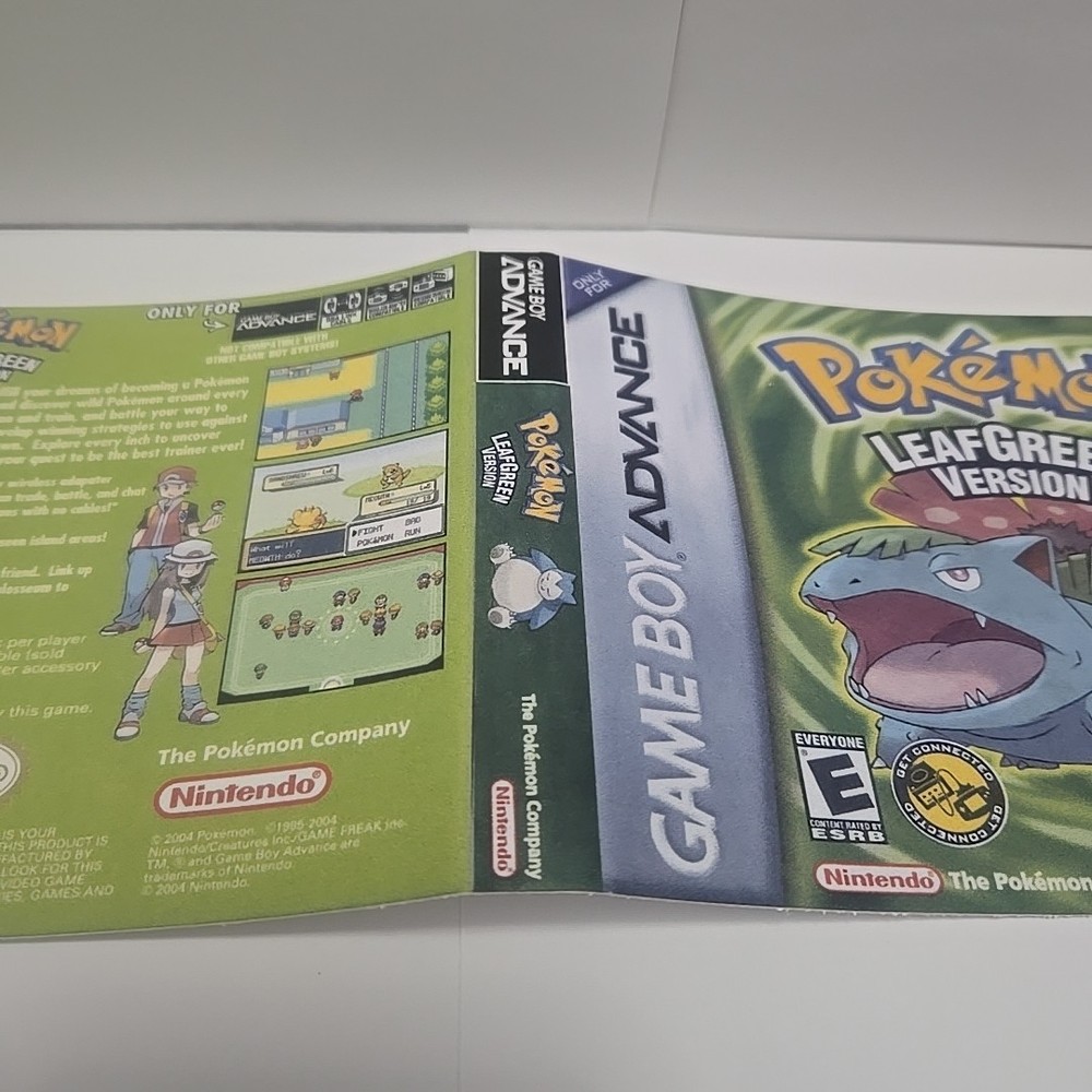 Replacement Case For Pokemon Leaf Green Version Nintendo GBA