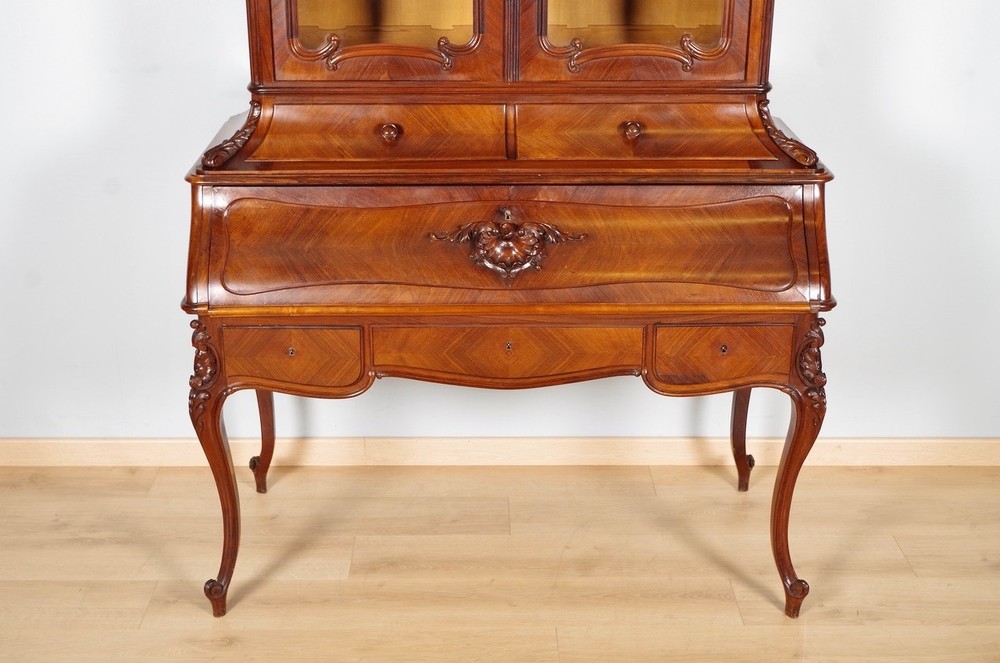 Louis XV Style Bookcase Desk
