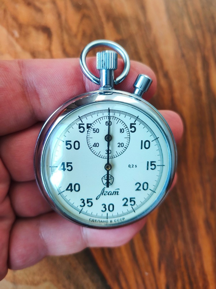 Vintage Soviet Agat StopWatch USSR Mechanical