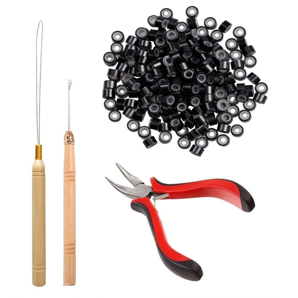Orgrimmar Hair Extension Remove Pliers Pulling Hook 500 PCS Micro Black