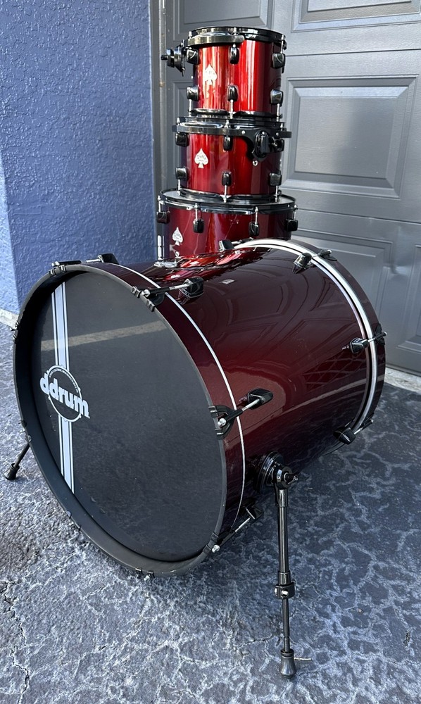 ddrum Drum Set 4-piece Kit Shell Pack Diablo Red/ Black