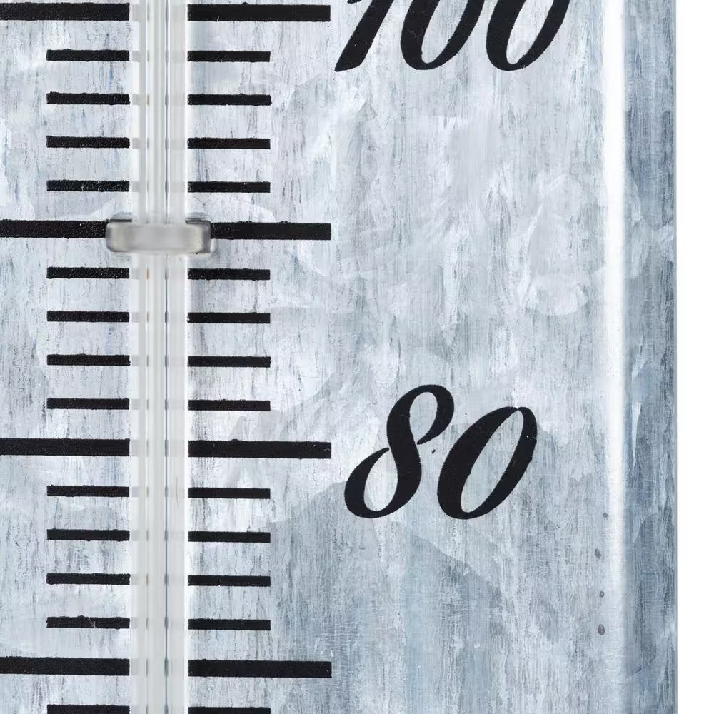 19.50 In. Galvanized Metal Analog Vertical Thermometer