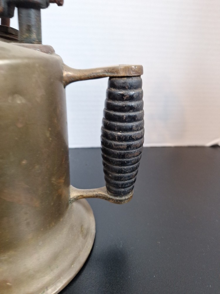 Vtg Antique Brass Blowtorch