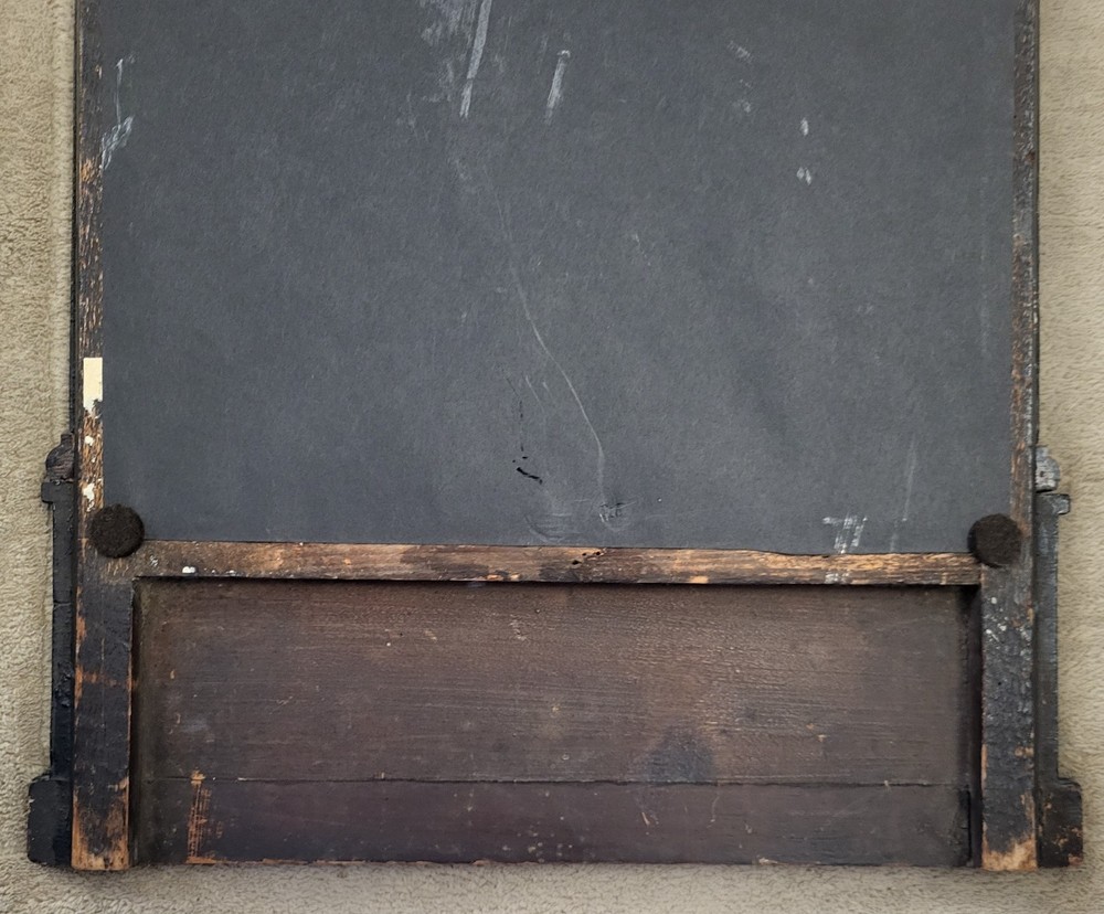 Antique GERMAN Austrian 20th C Vertical Ebony Column BIEDERMEIER Wall MIRROR