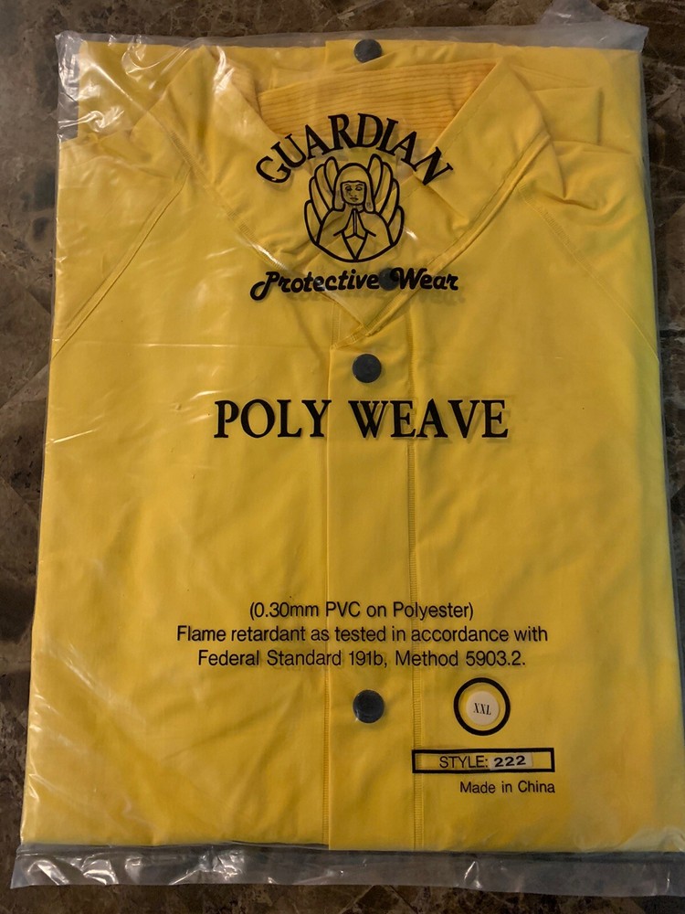 Guardian Protective Wear Poly Weave Rain Jacket Size XXL