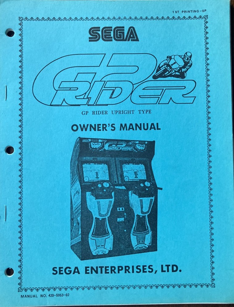G2 Rider Arcade Game Manual
