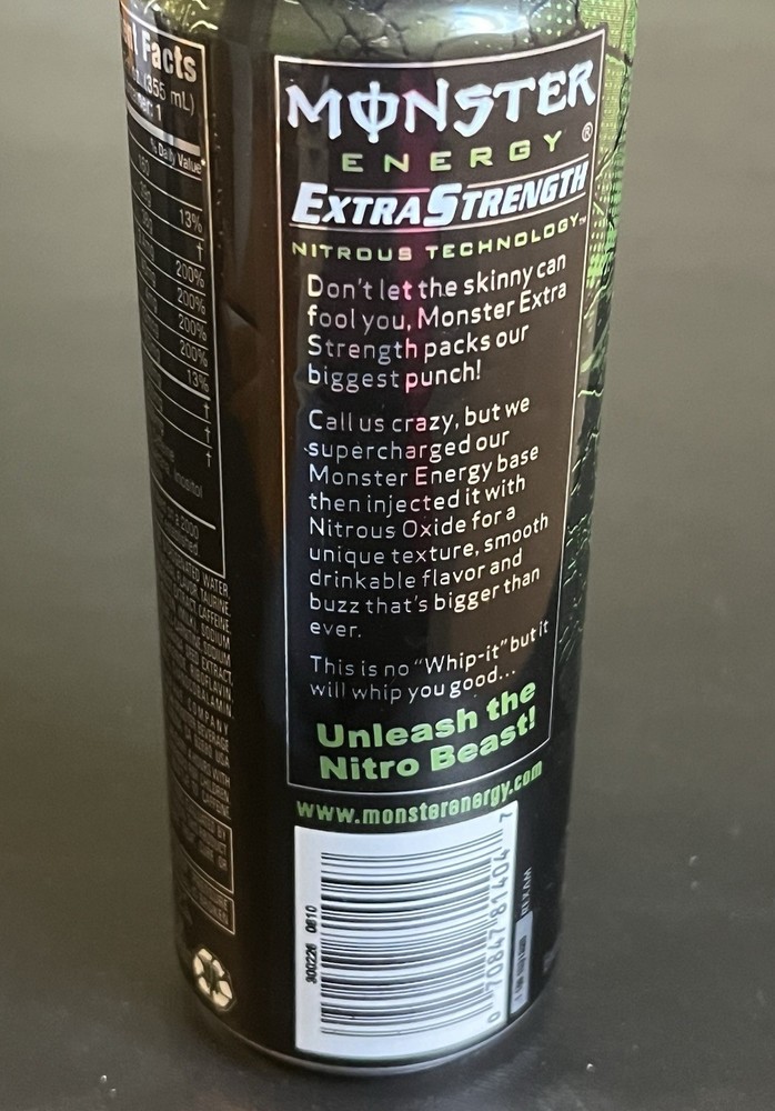 Monster Energy NITROUS - BLACK ICE & SUPER DRY - Extra Strength, Empty Cans