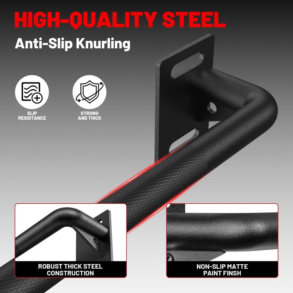 PAPABABE Wall Mounted Pull Up Bar, Chin Up Bar, Strength Training Pull-Up Bar...